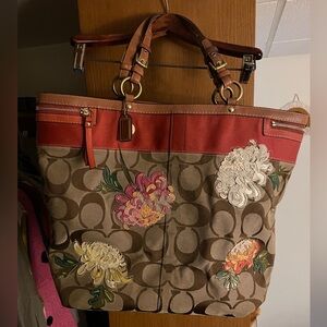 Floral Coach Handbag (Peonies)